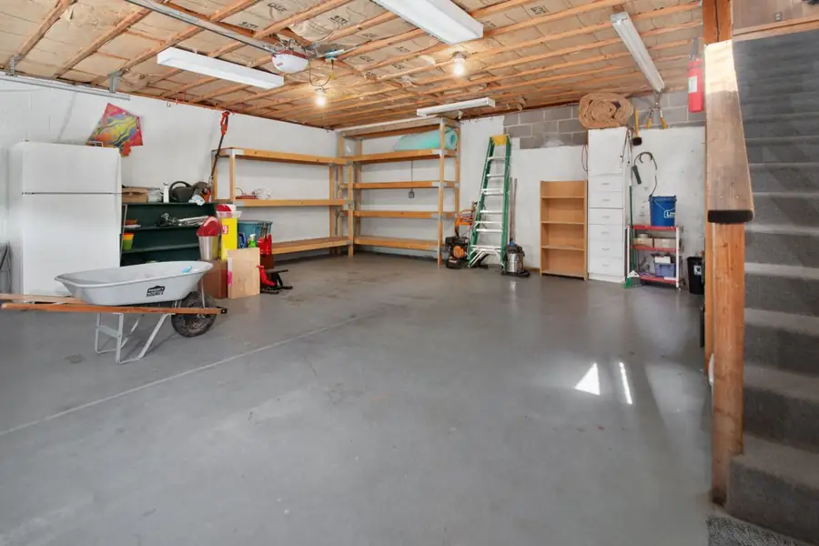 Bare concrete floor in an attached residential garage in Bismarck ND